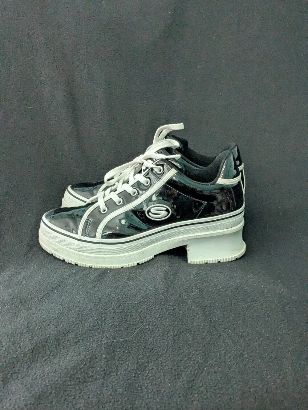 Stacked Platform Skechers Sneakers Chunky Heel